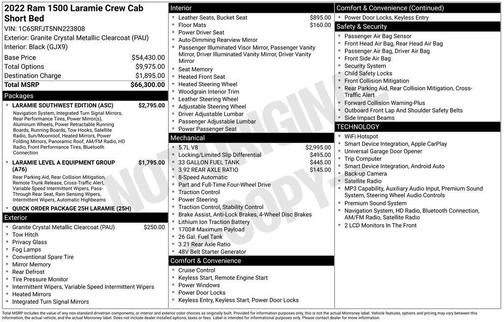 Crystal Metallic 2022 RAM 1500 Laramie