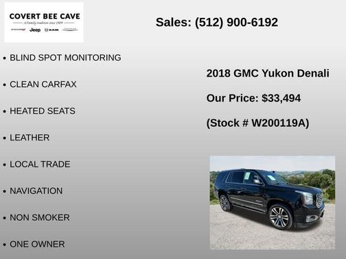 Onyx Black 2018 GMC Yukon Denali