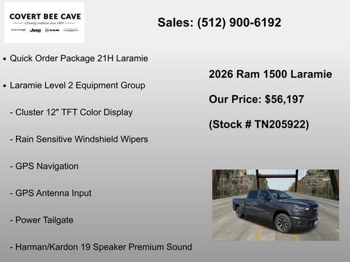 Crystal Metallic 2026 RAM 1500 Laramie