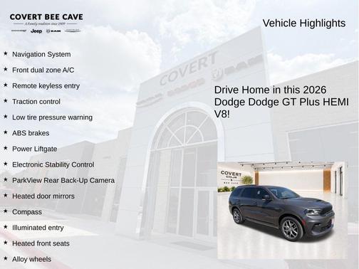 Gray 2026 Dodge Durango GT HEMI V8