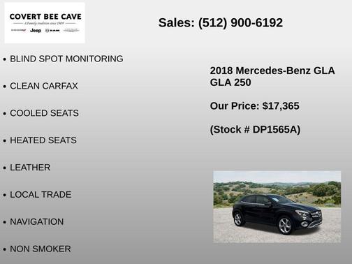 Black 2018 Mercedes-Benz GLA 250 Base