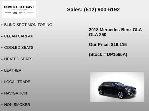 Black 2018 Mercedes-Benz GLA 250 Base