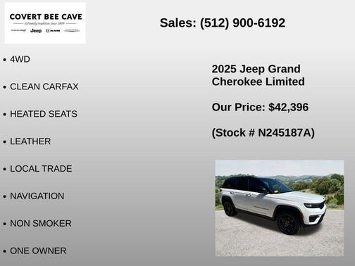 Bright White Clearcoat 2025 Jeep Grand Cherokee Limited