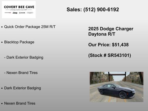 Diamond Black 2025 Dodge Charger Daytona R/T