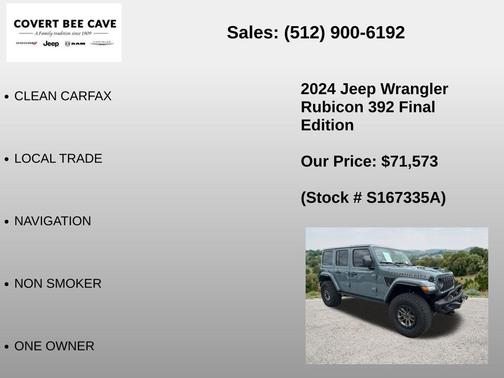 Anvil Clearcoat 2024 Jeep Wrangler Rubicon 392