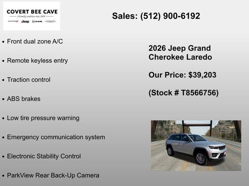 Silver Zynith 2026 Jeep Grand Cherokee Laredo