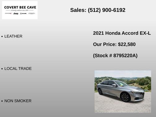 Lunar Silver Metallic 2021 Honda Accord EX-L