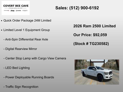 Bright White Clearcoat 2026 RAM 2500 Limited