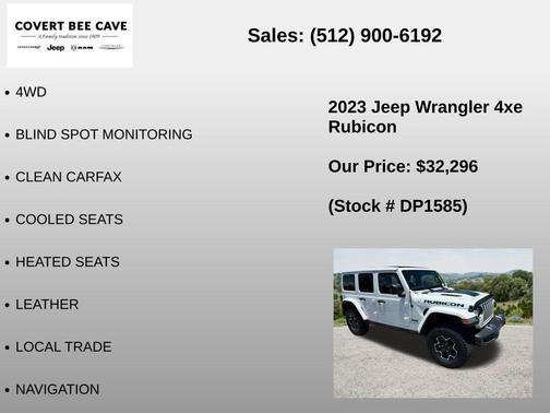 Bright White Clearcoat 2023 Jeep Wrangler 4xe Rubicon