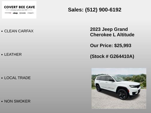 Bright White Clearcoat 2023 Jeep Grand Cherokee L Laredo