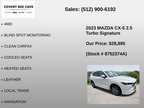 Rhodium White Metallic 2023 Mazda CX-5 2.5 Turbo Signature