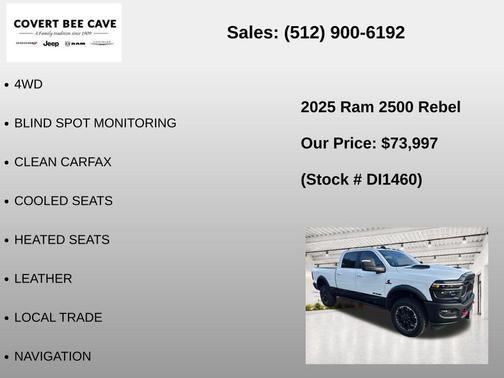Bright White Clearcoat 2025 RAM 2500 Rebel/Power Wagon