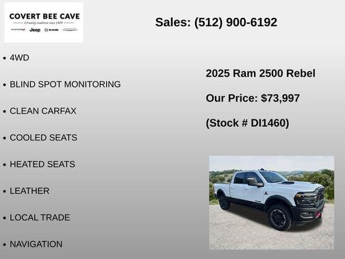 Bright White Clearcoat 2025 RAM 2500 Rebel/Power Wagon
