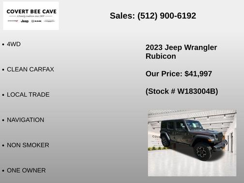 Crystal Metallic 2023 Jeep Wrangler Rubicon