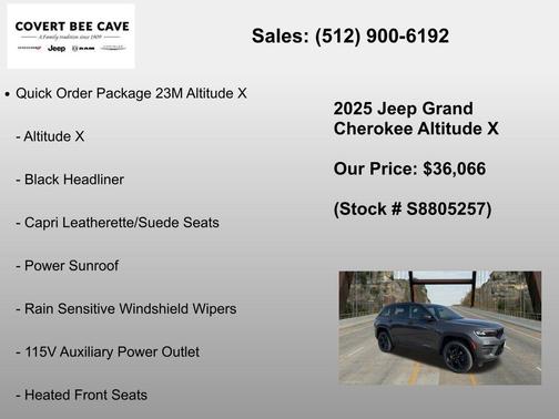 Gray Metallic 2025 Jeep Grand Cherokee Laredo