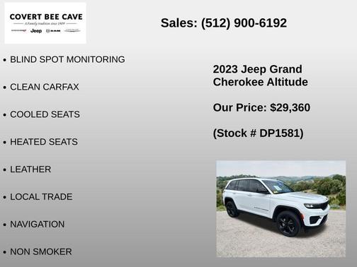 Bright White Clearcoat 2023 Jeep Grand Cherokee Altitude