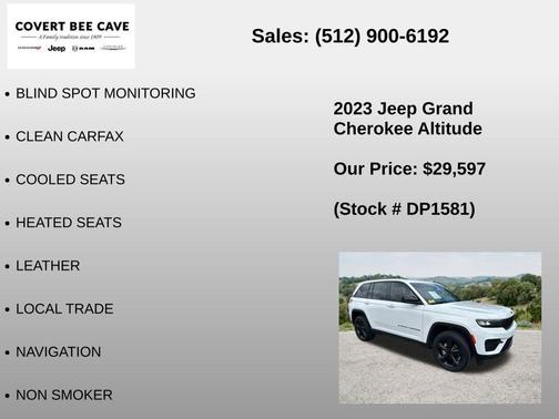 Bright White Clearcoat 2023 Jeep Grand Cherokee Altitude