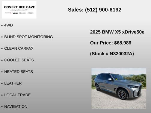 Gray Metallic 2025 BMW X5 PHEV xDrive50e
