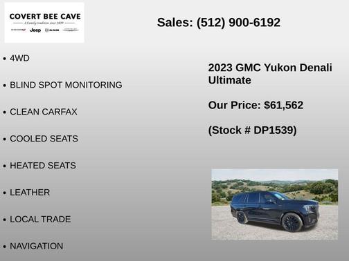 Onyx Black 2023 GMC Yukon Denali Ultimate