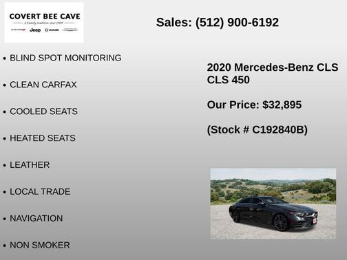 Lunar Blue Metallic 2020 Mercedes-Benz CLS 450 Base