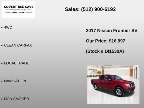 Lava Red 2017 Nissan Frontier SV