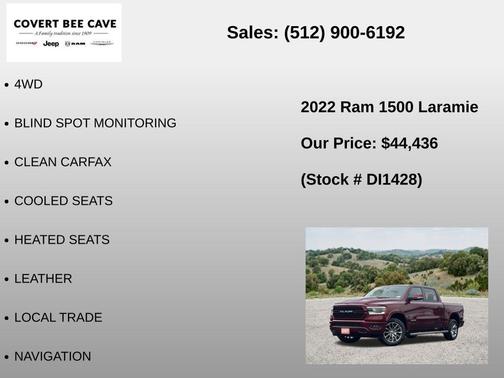 Red 2022 RAM 1500 Laramie