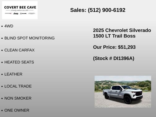 Summit White 2025 Chevrolet Silverado 1500 LT Trail Boss