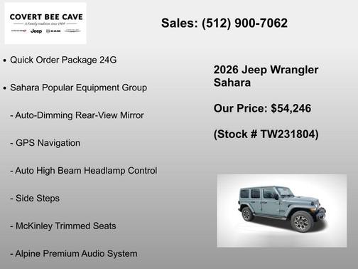 2026 Jeep Wrangler Sahara