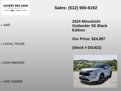 White Diamond 2024 Mitsubishi Outlander SE Black Edition
