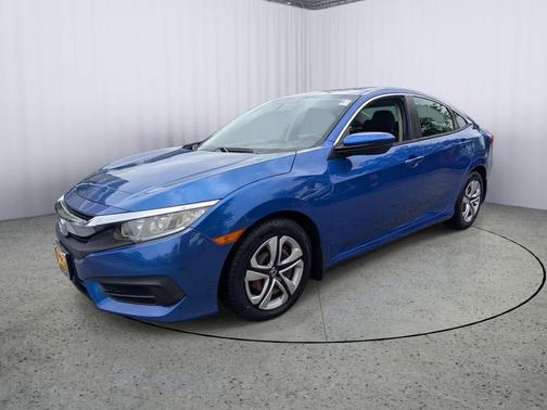 Aegean Blue Metallic 2017 Honda Civic LX