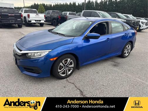 Aegean Blue Metallic 2017 Honda Civic LX