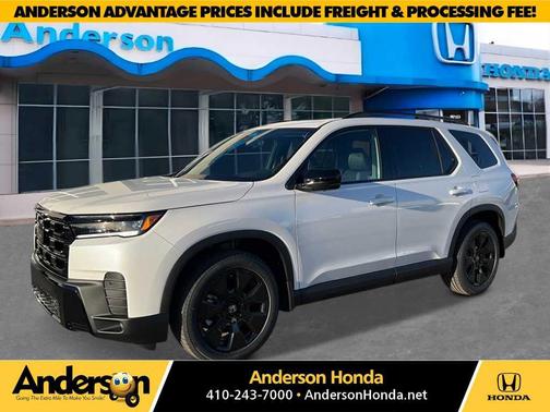 Platinum White Pearl 2026 Honda Pilot Black Edition