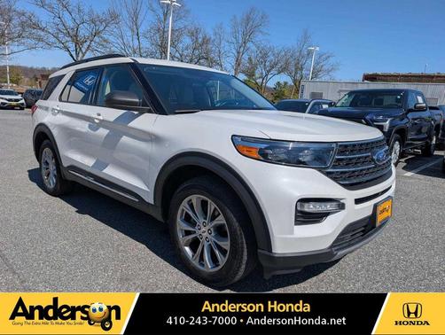 Star White Metallic Tri-Coat 2023 Ford Explorer XLT