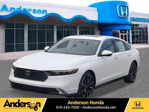 Platinum White Pearl 2026 Honda Accord Hybrid Touring