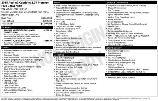 2015 Audi A3 2.0T Premium Plus
