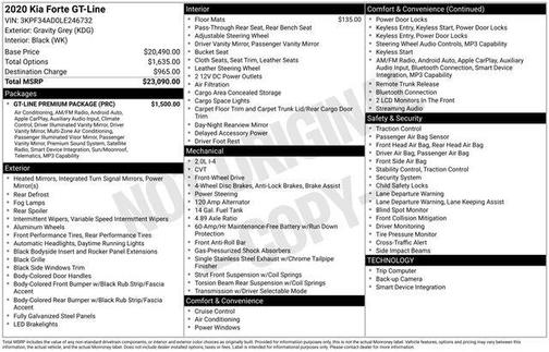 2020 Kia Forte GT-Line