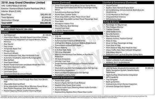 2018 Jeep Grand Cherokee Limited