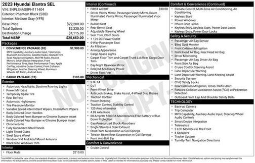 Phantom Black 2023 Hyundai ELANTRA SEL