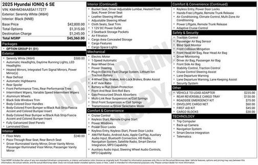 2025 Hyundai IONIQ 6 SE