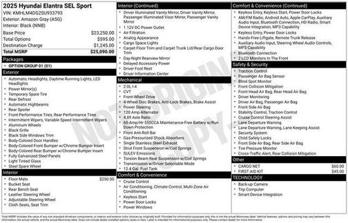 2025 Hyundai ELANTRA Sport