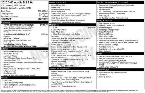 2020 GMC Acadia FWD SLE