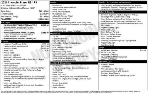 2021 Chevrolet Blazer RS