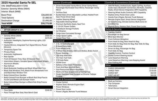 2025 Hyundai SANTA FE SEL 2.4