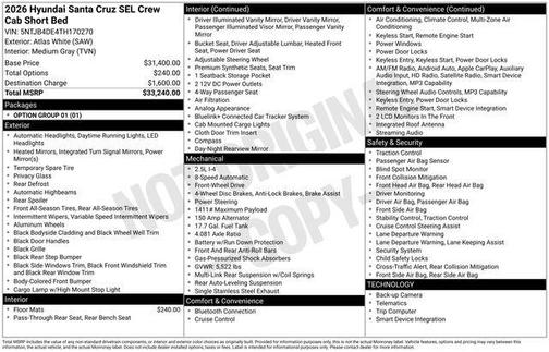2026 Hyundai SANTA CRUZ SEL