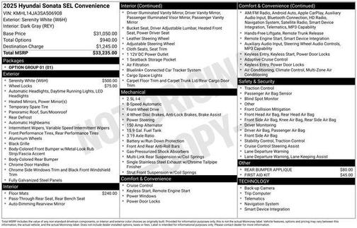 2025 Hyundai SONATA SEL