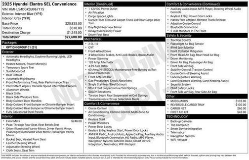 2025 Hyundai ELANTRA SEL