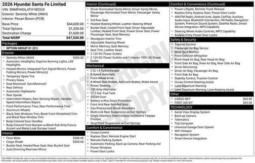 2026 Hyundai SANTA FE Limited