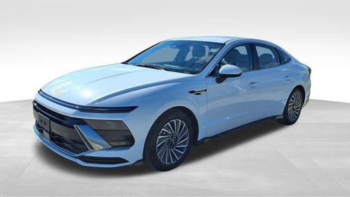 Serenity White 2025 Hyundai SONATA Hybrid SE