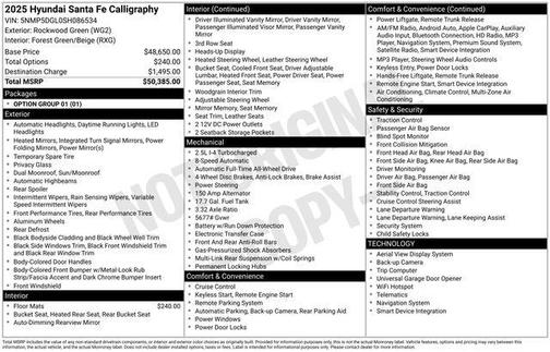 2025 Hyundai SANTA FE Calligraphy