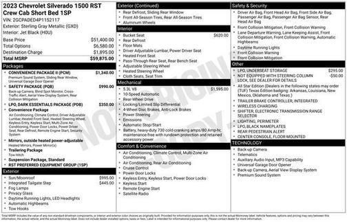 Sterling Gray Metallic 2023 Chevrolet Silverado 1500 RST